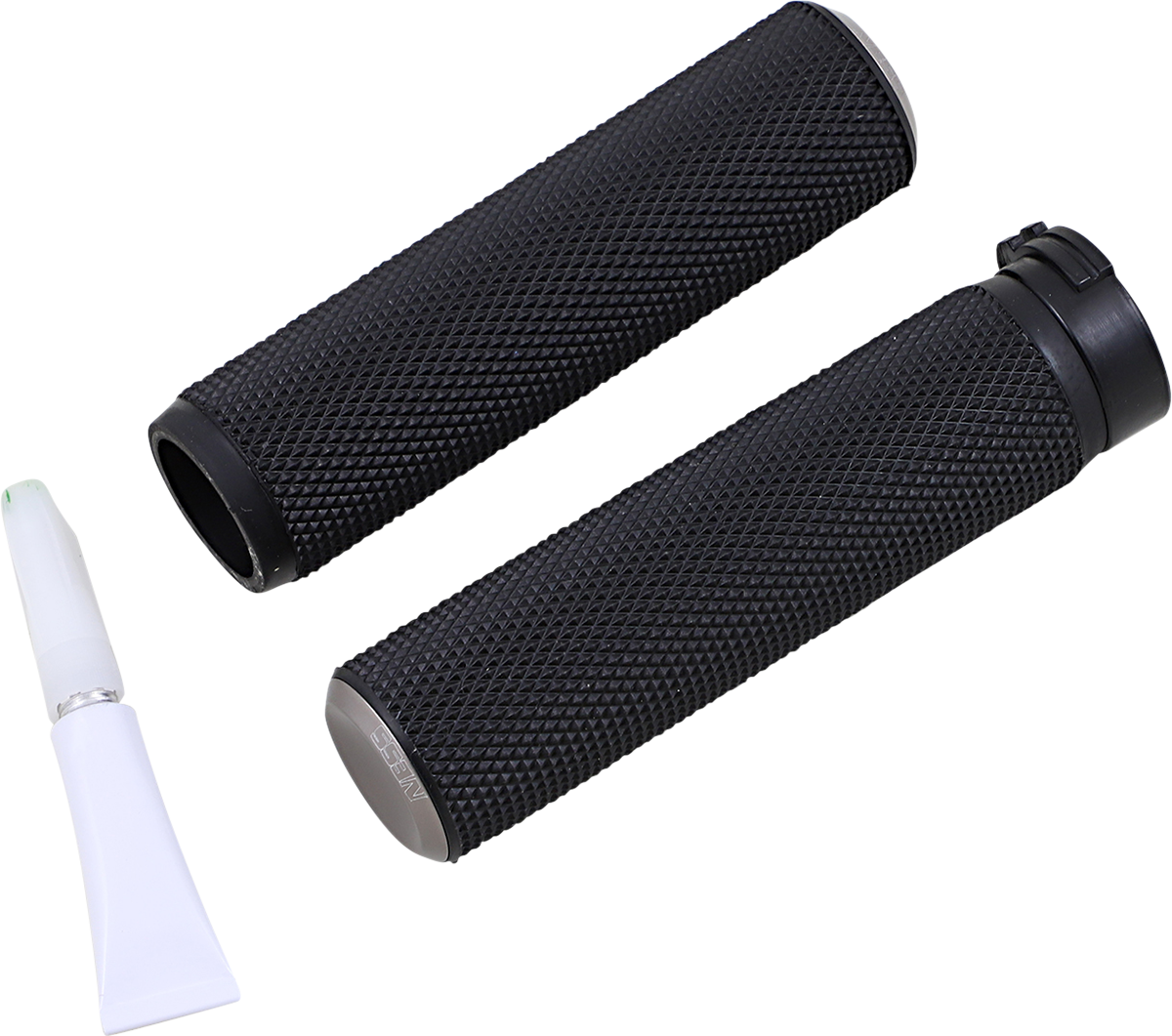 Arlen Ness Fusion Knurled Grips Titanium Knurled - Cable 07-338