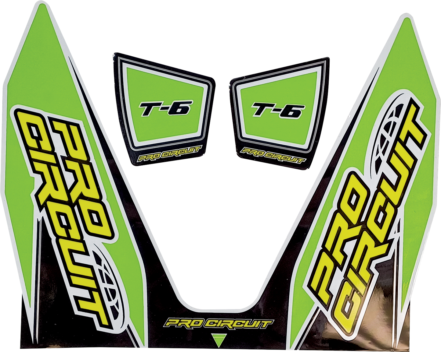 Pro Circuit T-6 Exhaust Decals Green DC22T6-GRN