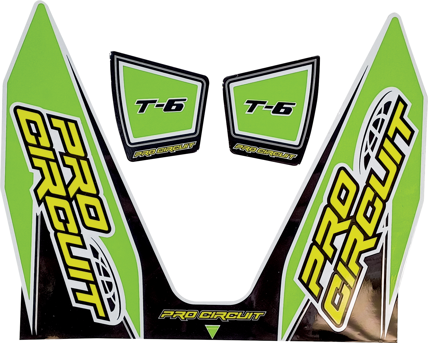 Pro Circuit T-6 Exhaust Decals Green DC22T6-GRN