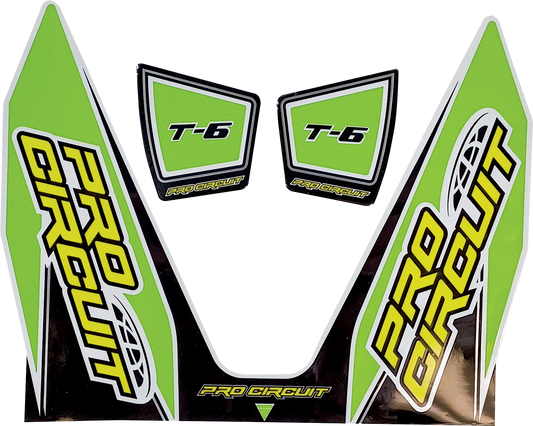 Pro Circuit T-6 Exhaust Decals Green DC22T6-GRN