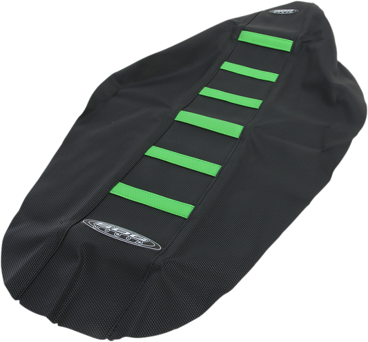 SDG 6-Rib Gripper Seat Covers Green Ribs, Black Top and Sides 95941GK