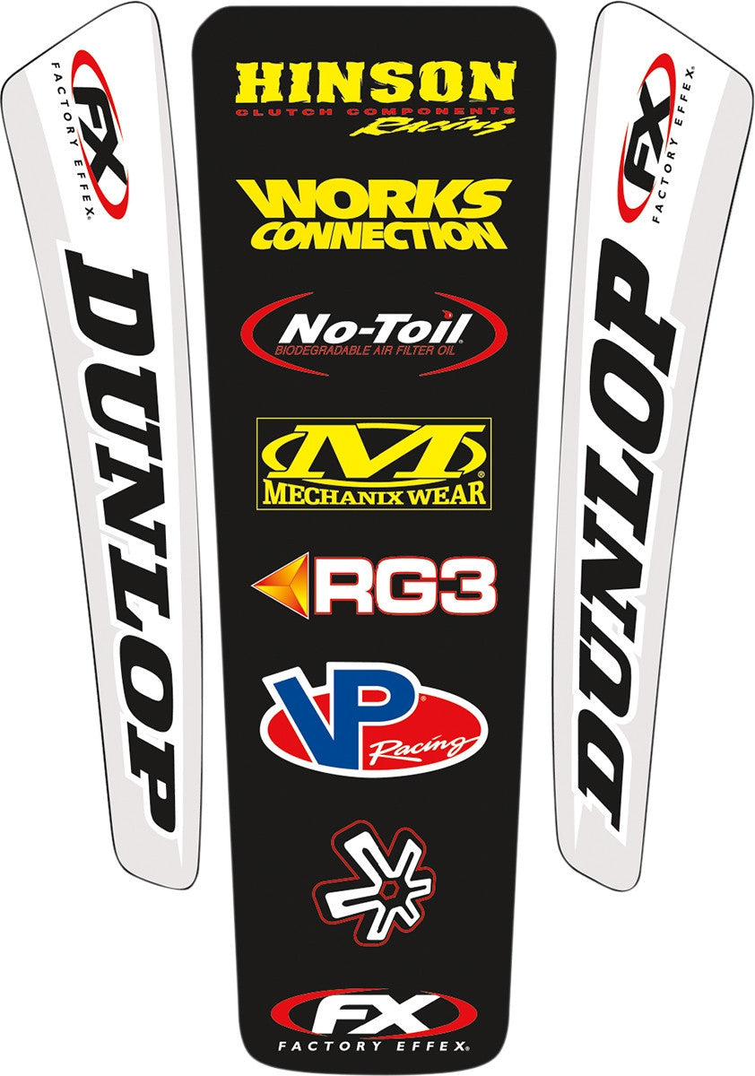 Factory Effex Rear Fender Graphic Kits Black FX07-32020