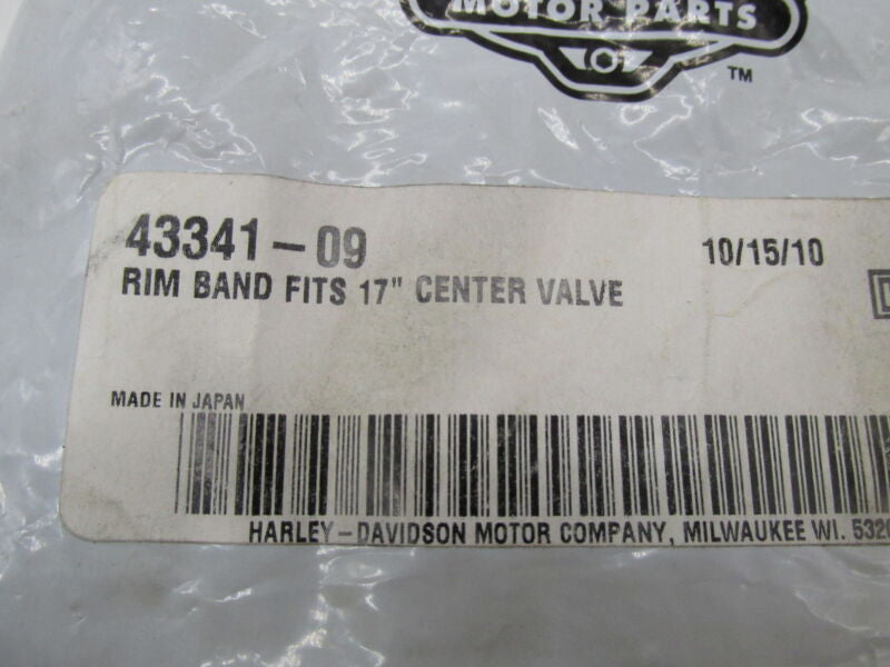 Lot of 4 Harley Davidson Genuine NOS 17" Center Valve Rim Strips Bands 43341-09