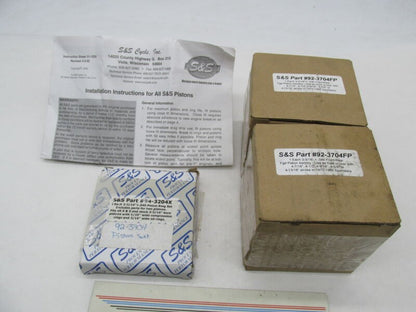 Set of S&S Cycle 3-3/16" +.040 Harley 1972-85 Sportster Pistons & Rings 92-3704 