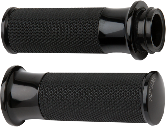 Arlen Ness Cable Style Fusion Series Grips Black Smoothie 07-321