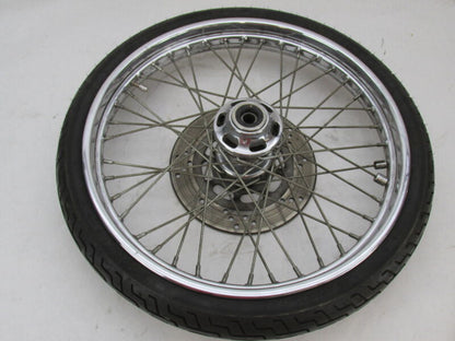 Harley Davidson 21 X 2.5 Front Chrome Wheel & Tire w/ Single Disc 44138-83A