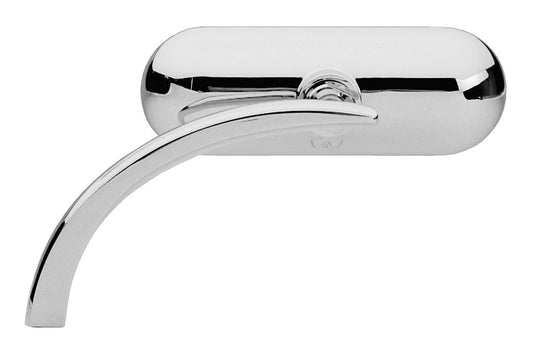 Arlen Ness Micro Mirrors Black Mini Oval, Right 13-407