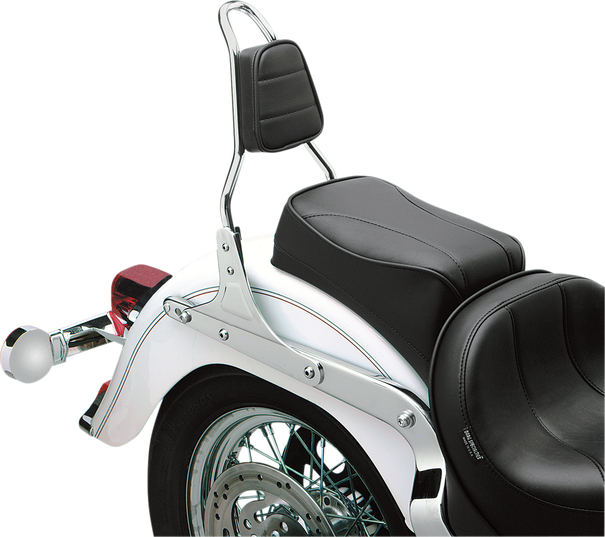 Drag Specialties Tapered Backrest Pads For Round Sissy Bars Stitched 0822-0338