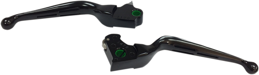 Drag Specialties Slotted Wide Blade Lever Set Black 0610-1985