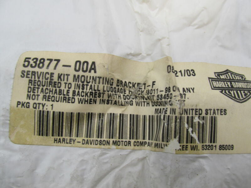 Harley Davidson Genuine NOS Service Kit Mounting Bracket  53877-00A