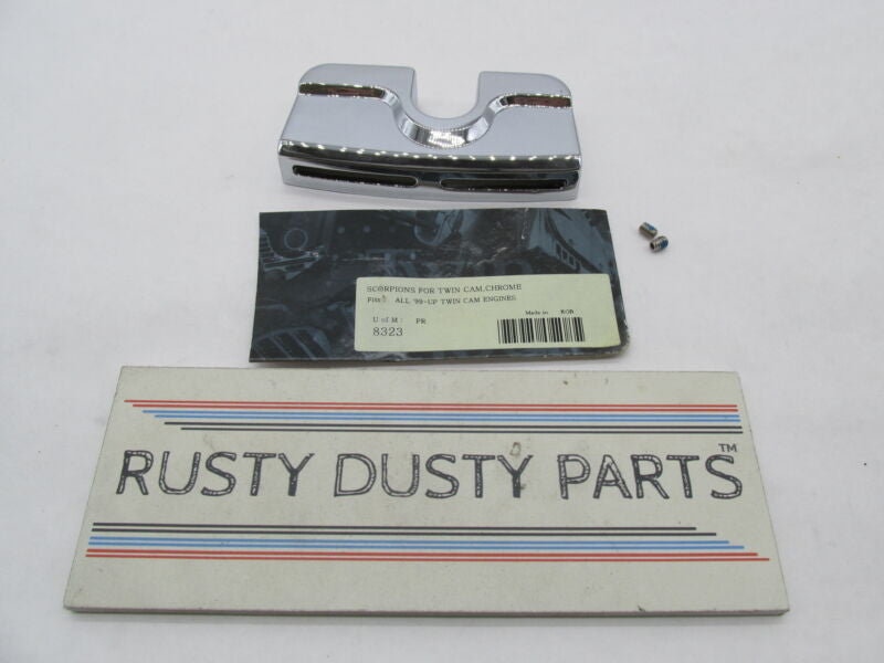 Harley Kuryakn NOS Chrome Scorpion Spark Plug/Head Bolt Covers 99+ TC 8323