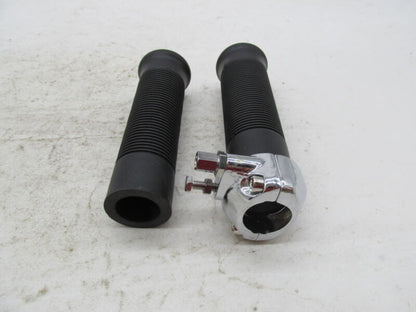 Set of Triumph Emgo NOS NEW Grips with Chrome Throttle Housing