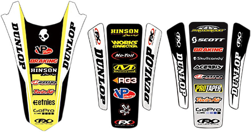 Factory Effex Rear Fender Graphic Kits Yellow 19-32420