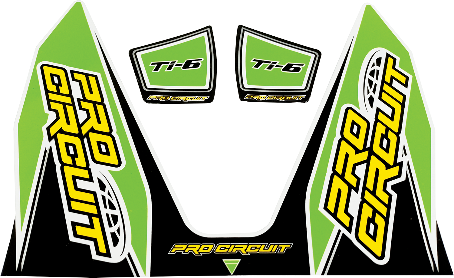 Pro Circuit Ti-6 Exhaust Decals Green DC22TI6-GRN
