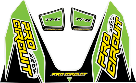 Pro Circuit Ti-6 Exhaust Decals Green DC22TI6-GRN