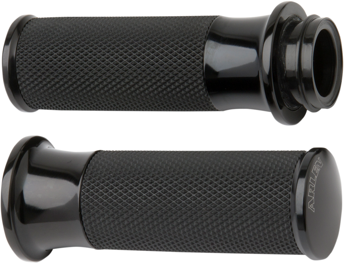 Arlen Ness Fly-By-Wire Fusion Series Grips Black Smoothie 07-323