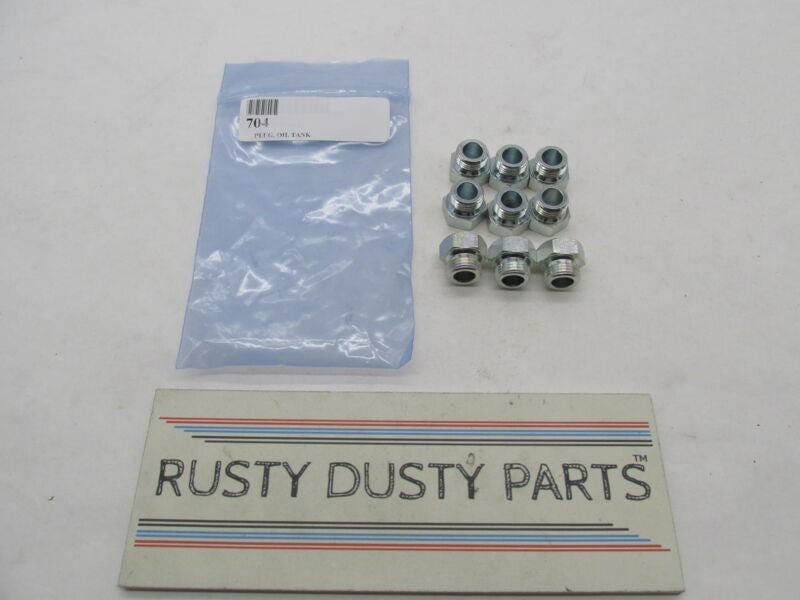 Lot of 9 Harley Davidson Genuine NOS Chrome Oil Tank Plugs 704