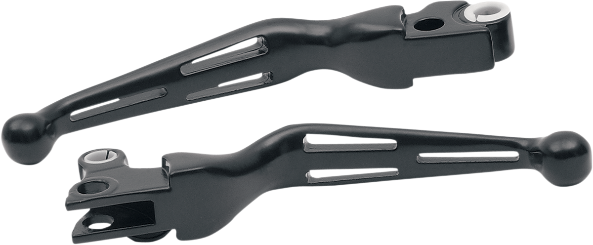 Drag Specialties Slotted Wide Blade Lever Set Black 0610-0221