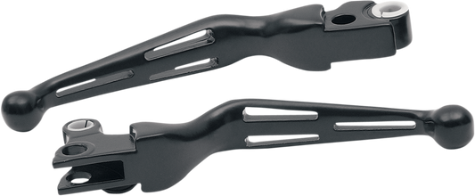 Drag Specialties Slotted Wide Blade Lever Set Black 0610-0221