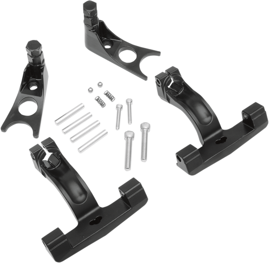 Drag Specialties Passenger Floorboard Mount Kits for Softail Black 1621-0513