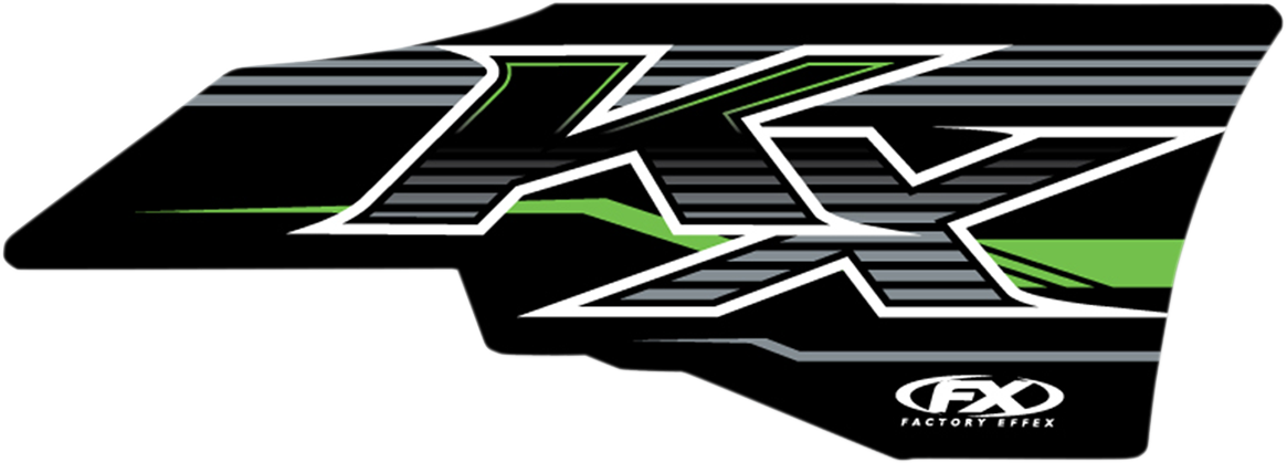 Factory Effex OEM Shroud and Tank Graphics Black Green 22-05130