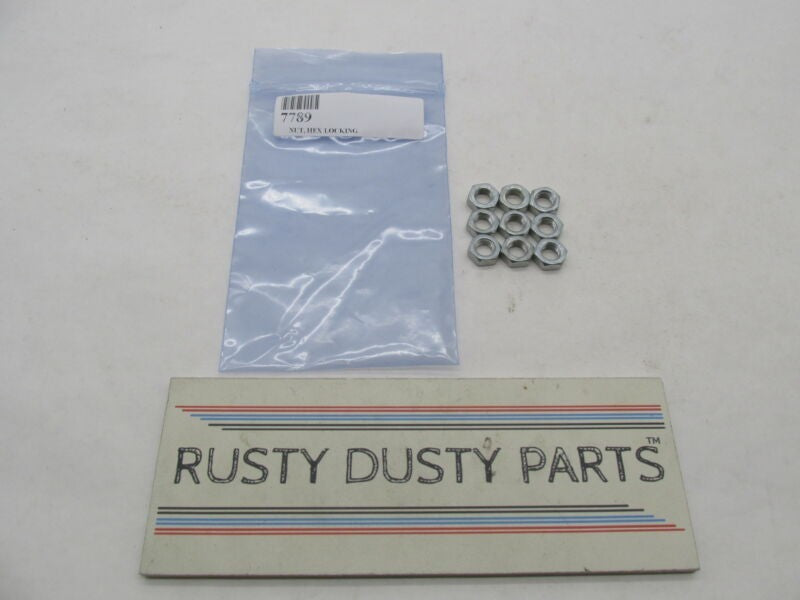 Lot of 9 Harley Davidson Genuine Chrome Hex Locking Nuts 7789