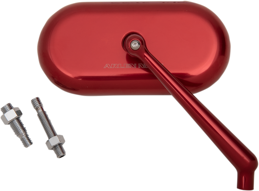 Arlen Ness Oval Mirror Red Right 13-179