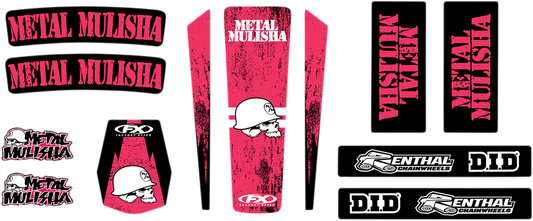 Factory Effex Universal Trim Kits Black Pink Honda 23-50360