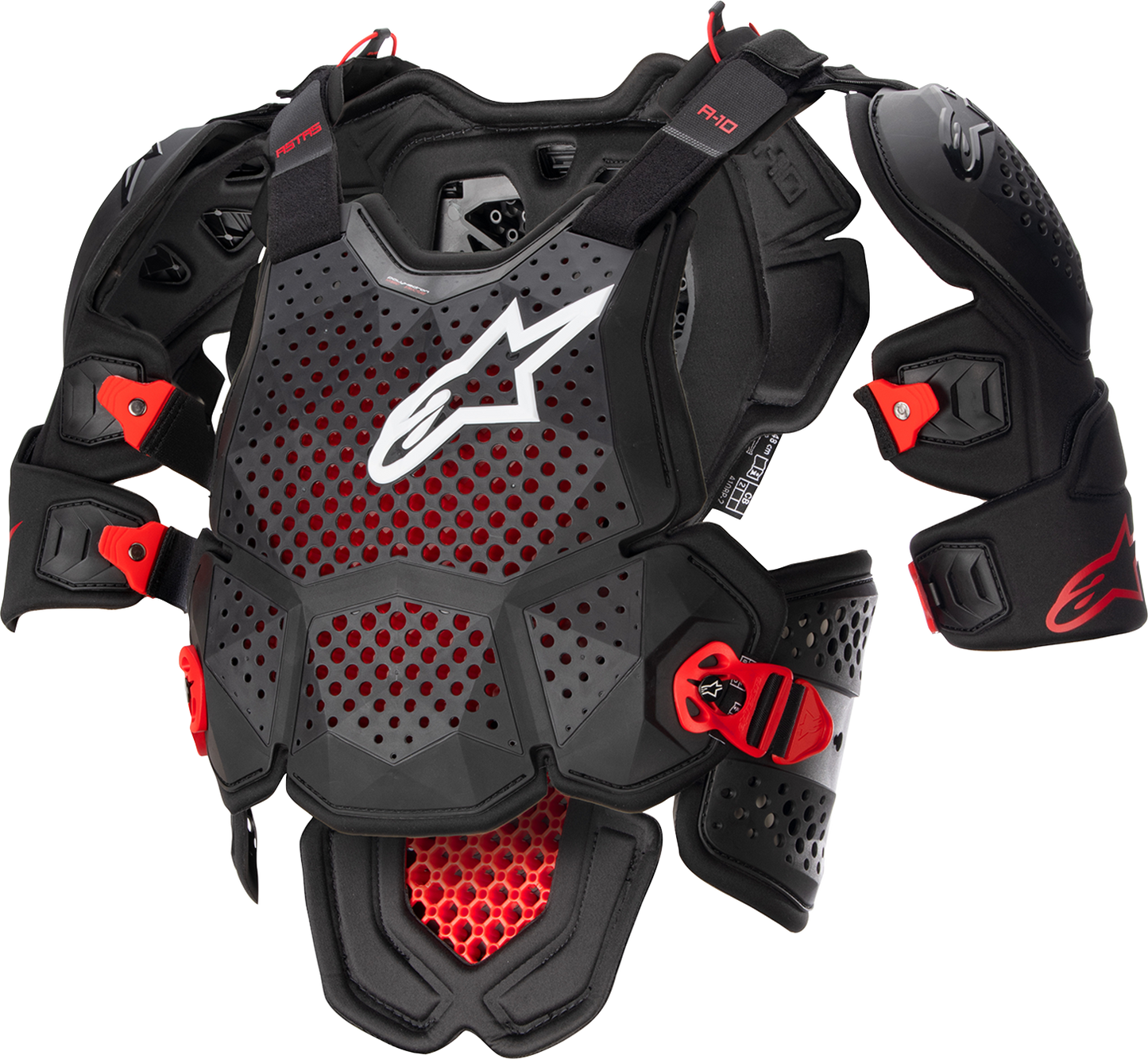 Alpinestars A-10 Roost Guard V2 Black/Red XS/S 6700523-1431-XS
