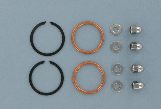 James Gasket Exhaust Port Gasket Kit Copper Crush Ring Gaskets and Chrome Aco...