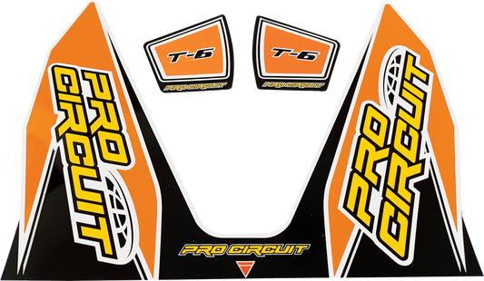 Pro Circuit T-6 Exhaust Decals Orange DC22T6-ORANGE