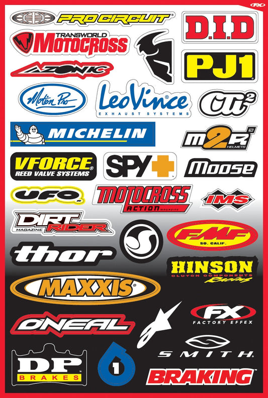 Factory Effex Sponsor Stickers Kit 10-68002