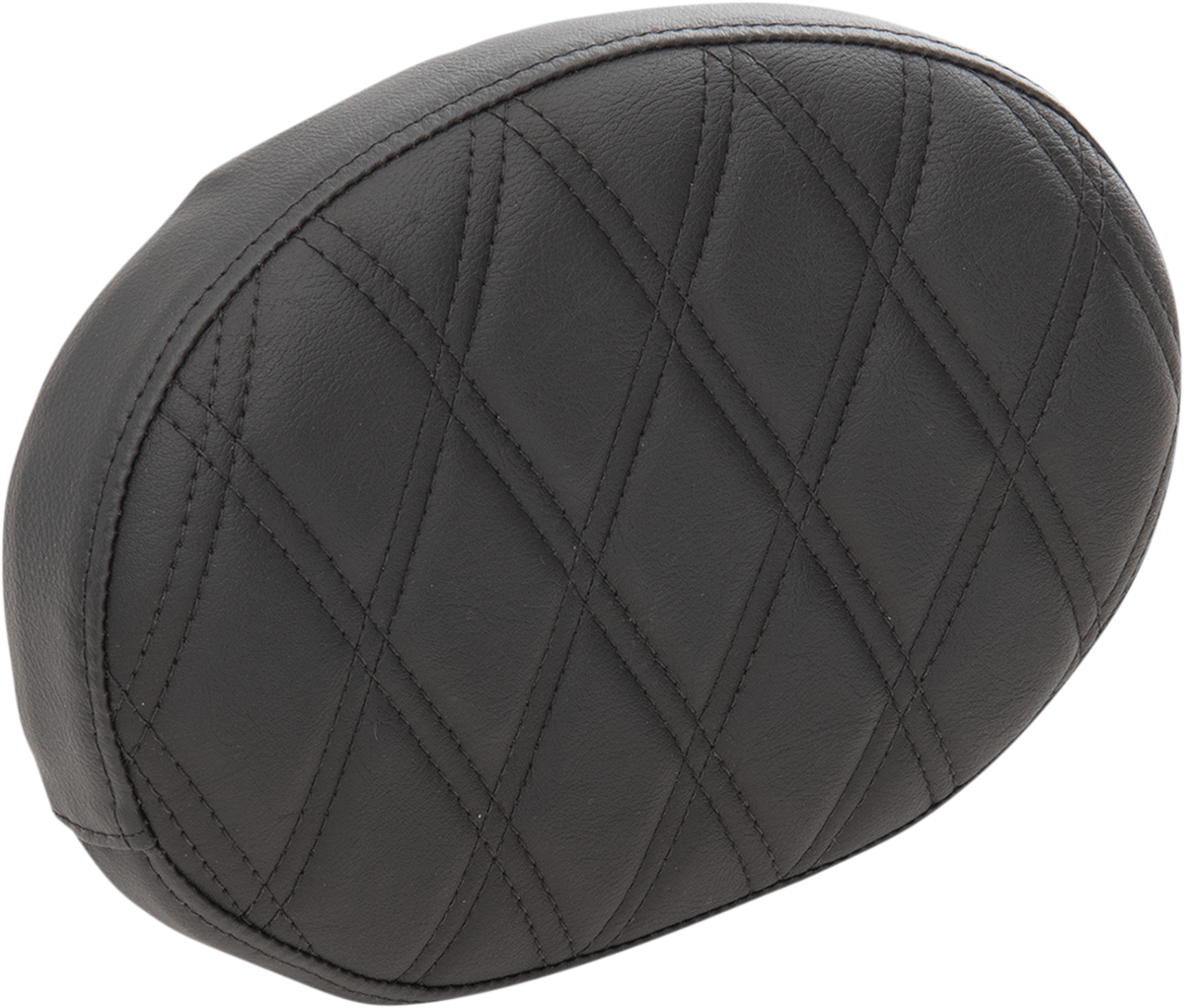 Drag Specialties Oval Backrest Pad Black Double Diamond 0822-0428
