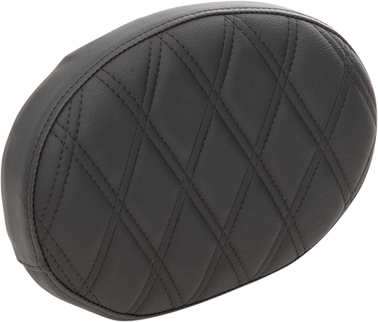 Drag Specialties Oval Backrest Pad Black Double Diamond 0822-0428
