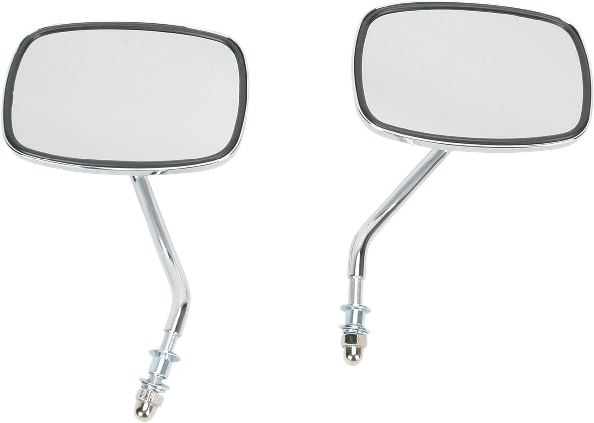 Emgo Universal Screw-In Mount Mirror Short Stem - Plain Face - for Harley Bot...