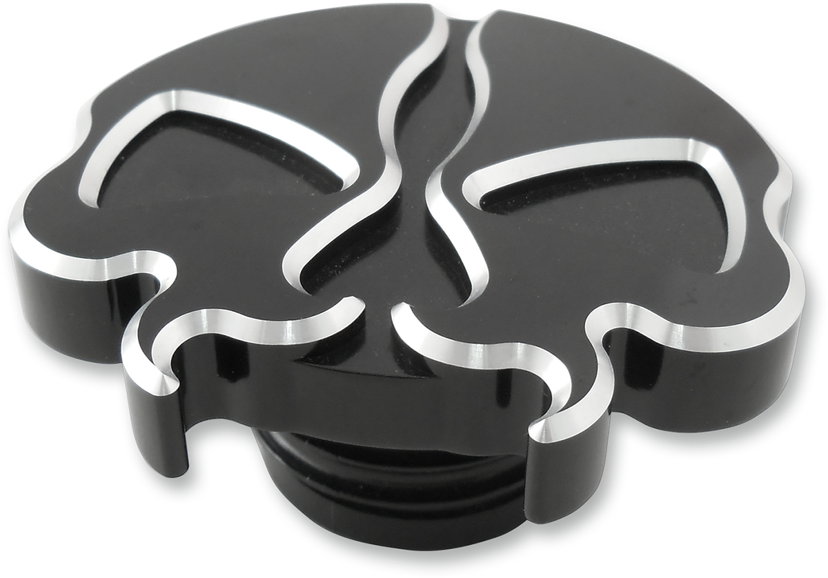 Drag Specialties Split Skull Gas Cap Black 0703-0788