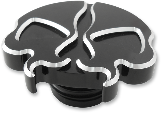 Drag Specialties Split Skull Gas Cap Black 0703-0788