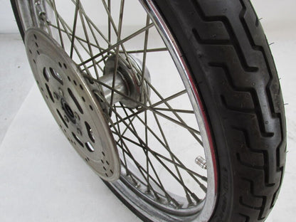 Harley Davidson 21 X 2.5 Front Chrome Wheel & Tire w/ Single Disc 44138-83A