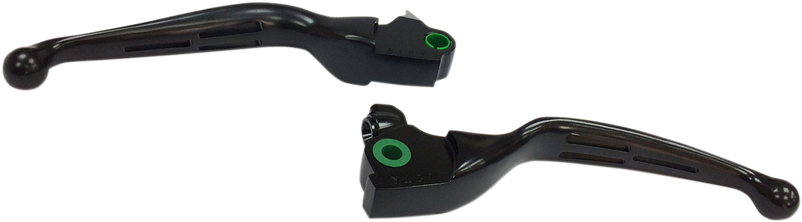 Drag Specialties Slotted Wide Blade Brake Lever Black 0614-1133