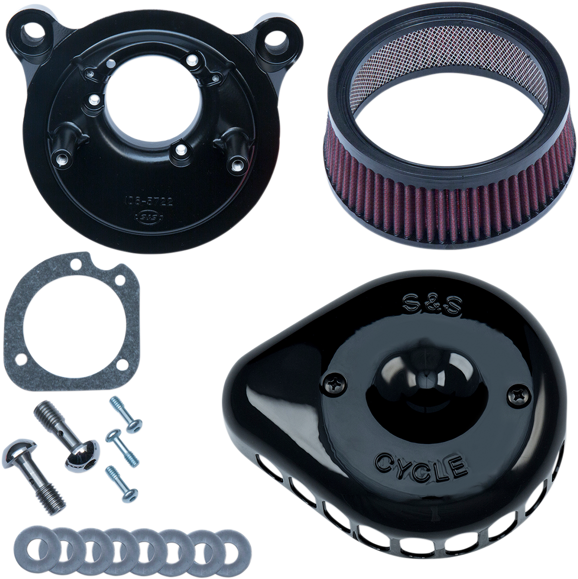 S & S Cycle Mini Stealth Air Cleaner Kits for Harley-Davidson 170-0442