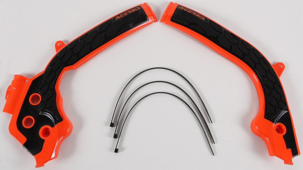 Acerbis X-Grip Frame Guards Orange/Black 2449535225