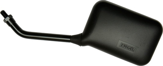 Emgo Universal Rectangluar Mirror GP Deluxe - Long Stem - Black - 130mm x 85m...