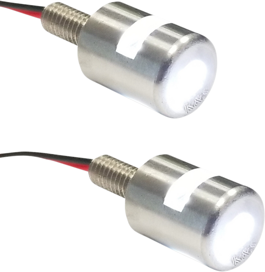K & S Three-Beam License Plate Bolt Lights White Run, Turn 25-9181