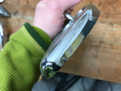 Harley-Davidson Left Side Teardrop Rear View Mirror Chrome Rare Nice Shape