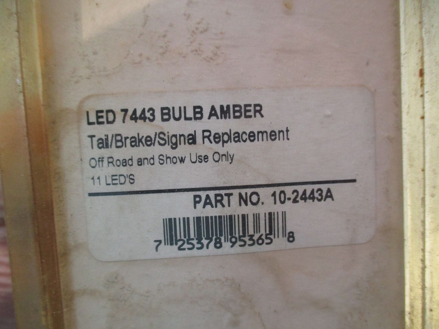 Show Chrome Replacement Tail, Brake, and Signal LED Amber Bulb 7443 10-2443A