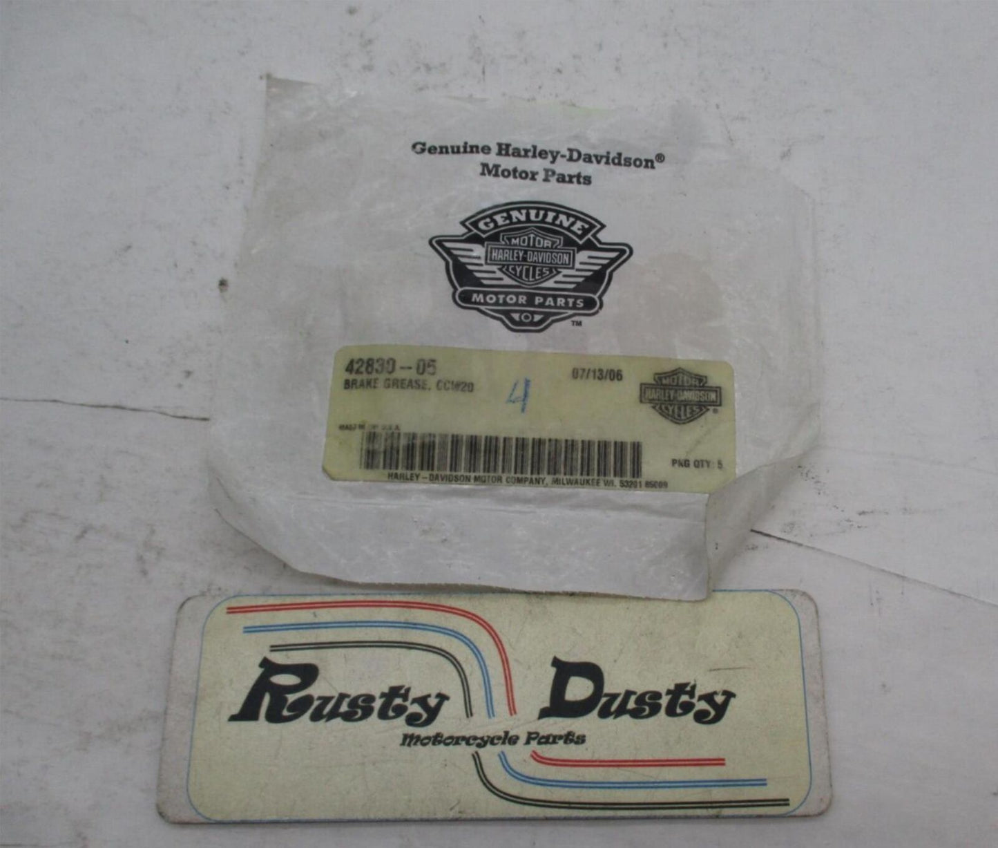 Lot of 4 Harley Davidson Genuine NOS Brake Grease 42830-05