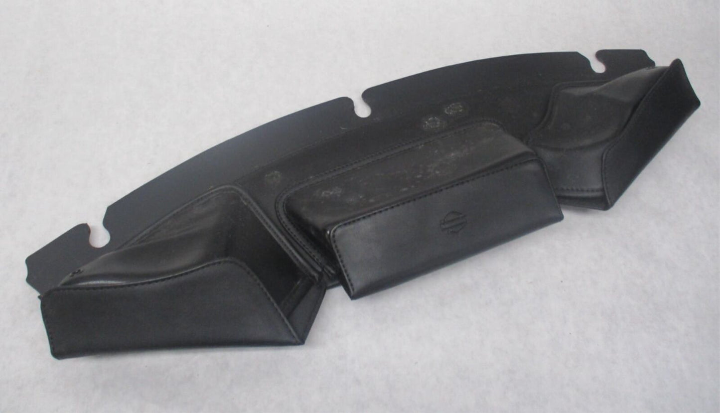 Harley 2014-22 Genuine Leather 3 Pocket Batwing Windshield Fairing Pouch