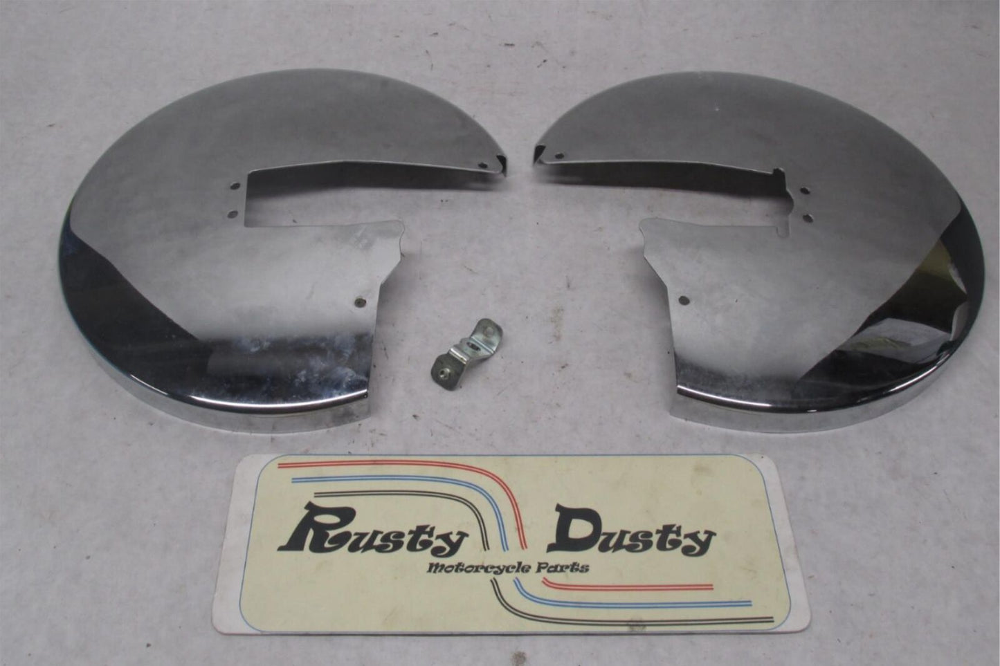Pair of Harley-Davidson Touring Electra Glide Chrome Rotor Covers 43068-89