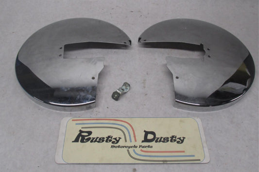Pair of Harley-Davidson Touring Electra Glide Chrome Rotor Covers 43068-89