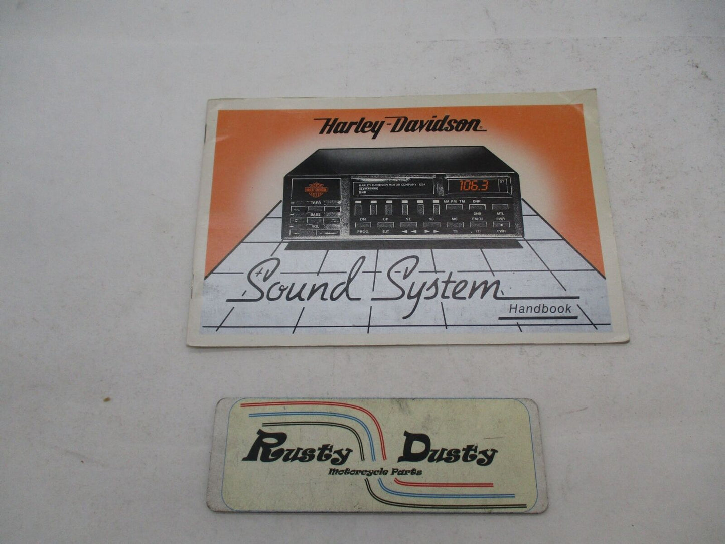 Harley Davidson Sound System Handbook Stereo Receiver AM FM Radio